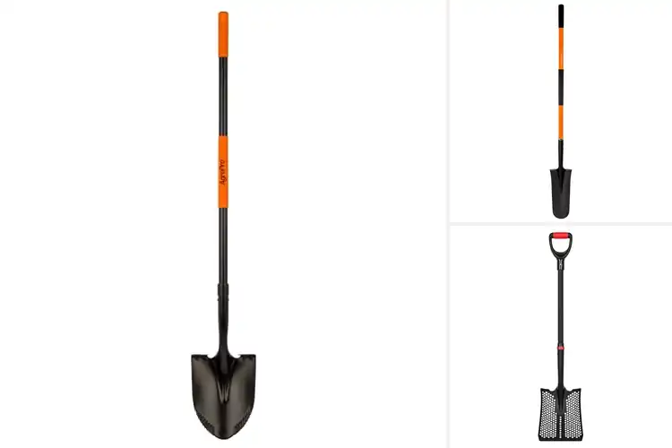 Detailed view of Best Heavy Duty Powder Coated Steel Shovels