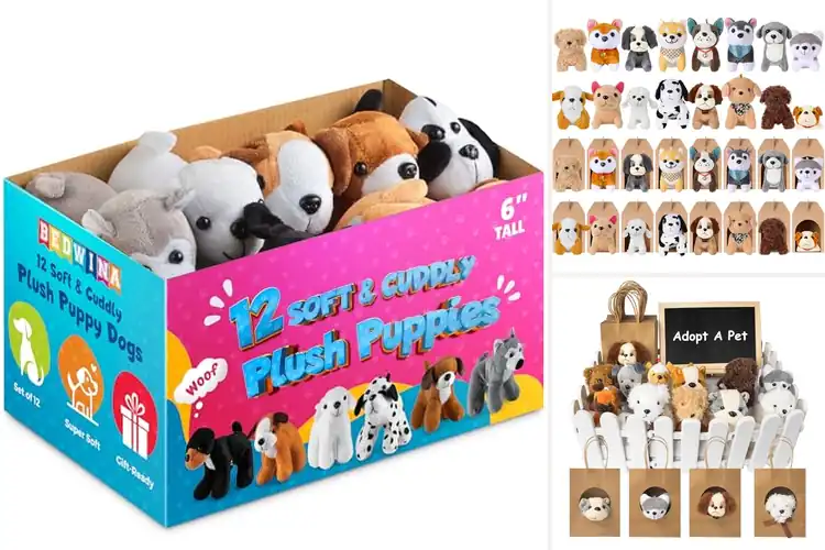 Detailed view of Best Kids Party Favor Plush Puppies