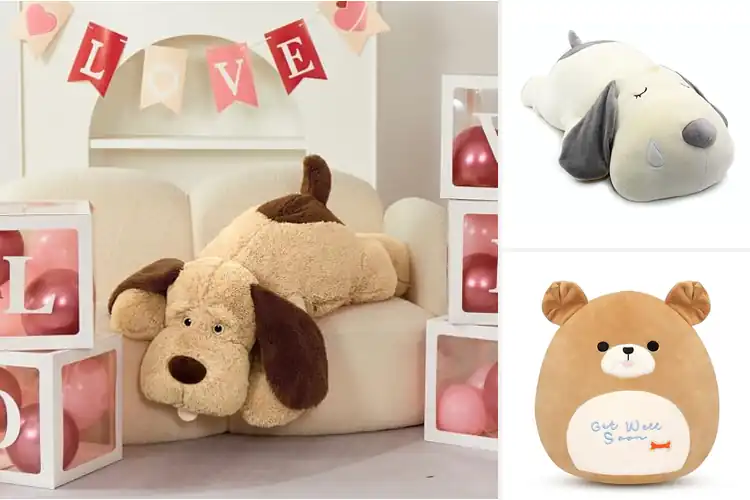 Detailed view of Best Plush Puppy Pillows