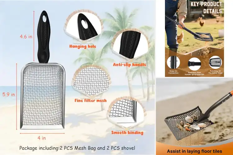Detailed view of Best Sand Sifting Shovels