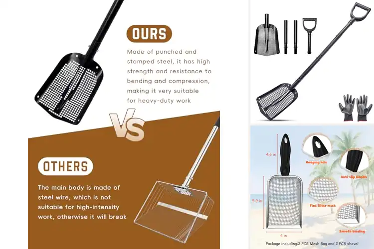 Detailed view of Best Sifting Shovels For Sand Beach Soil